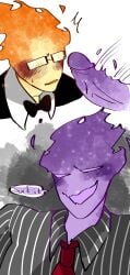 2boys 2d clothed clothing dick english_text erection fell_grillby gay grillby imminent_sex male male/male male_only orange_body purple_body sex shandrawaka tagme talking text undertale undertale_(series)