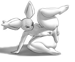 anal anal_masturbation anal_sex anthro anus bodily_fluids breasts dildo dildo_in_ass dildo_insertion featureless_breasts female genitals hi_res huge_dildo lying masturbation monochrome nintendo no_nipples on_side one_eye_closed penetration pichu pokémon_(species) pokemon pokemon_only pussy sex_toy sex_toy_in_ass sex_toy_insertion smile solo starstrikex sweat thick_thighs video_games