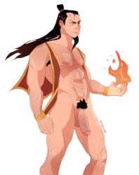 avatar_the_last_airbender cum dilf fabssdaf male male_focus male_only ozai precum precum_drip pubic_hair