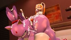 3d blaze_the_cat blueapple buttjob cream_the_rabbit cum cum_between_ass cum_in_hair cum_on_ass cum_on_back dripping_cum eyelashes futanari gigantic_breasts gynomorph huge_ass larger_female orgasm orgasm_face smaller_futanari sonic_(series)