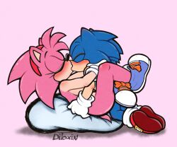 1boy 1girls 2021 accessory amy_rose anthro anthro_on_anthro anthro_on_bottom anthro_on_top anthro_penetrated anthro_penetrating anthro_penetrating_anthro anus balls black_nose blue_body blue_ears blue_hair blue_skin blush bodily_fluids breasts classic_amy_rose classic_sonic classic_sonic_(universe) closed_eyes clothing ditoxin duo eulipotyphlan exposed_torso female female_on_bottom female_penetrated footwear from_front_position genitals gloves hair_accessory hairband handwear hedgehog hi_res humanoid intraspecies kissing larger_female leg_wrap legs_around_partner lying male male/female male_on_top male_penetrating male_penetrating_female mammal missionary_position mostly_nude mostly_nude_anthro mostly_nude_female mostly_nude_male on_back on_bottom on_top penetration pink_body pink_ears pink_hair pink_skin pink_tail red_hairband romance sega sex shoes simple_background size_difference smaller_male socks sonic_(series) sonic_cd sonic_the_hedgehog sonic_the_hedgehog_(series) straight white_clothing white_gloves white_handwear