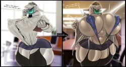 1girls 2022 2koma aeromorph aircraft anthro ass big_nipples braces breasts chely_(titan97) cleavage erect_nipples eurofighter_typhoon female female_only flashing glasses huge_ass huge_breasts huge_thighs living_aircraft living_machine looking_at_viewer nipple_bulge nipples nolollygagging office_lady original original_character shirt skirt sling_bikini solo text thick_lips thick_thighs thighhighs voluptuous wide_hips