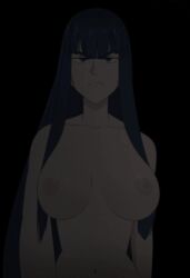 1girls animated areolae bangs bare_shoulders big_breasts blue_eyes blue_hair bouncing_breasts breasts casual_nudity collarbone edit eyebrows_visible_through_hair eyelashes female female_focus female_only fringe frown human kidetic kill_la_kill kiryuuin_satsuki kusujinn large_breasts navel nipples nude shiny_skin sped_up thick_eyebrows third-party_edit very_long_hair voluptuous walking