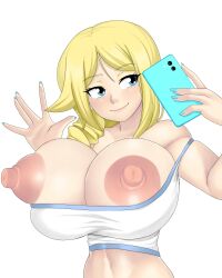 big_nipples blonde_hair large_breasts selfie stacy_(umichan) umichan vortex00