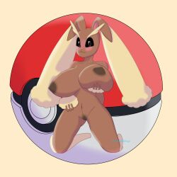 absurd_res anomalynexus anthro big_breasts breasts female fur hi_res huge_breasts lagomorph leporid lopunny mammal nintendo nude pokémon_(species) pokemon pokemon_(species) pokemon_only rabbit solo video_games