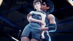 2girls 3d 3d_(artwork) absurdres ahe_gao biting_lip blizzard_entertainment bodysuit crop_top d.va dark-skinned_female femdom femsub fingering_partner fingering_under_clothes gym hand_in_pants intimate leather licking moonroomoom overwatch pharah seductive short_hair shorts sports_bra sportswear underboob yuri