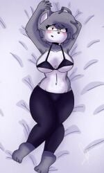 anthro armpits bra dakimakura jennifer_220 pants piggy:_book_2 piggy_(game) roblox roblox_game source_request tagme willow_(piggy) wolf