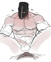 2boys anal anal_sex blush cathedral_knight colored_sketch d_bdbd dark_souls dark_souls_3 erection fromsoftware helmet knight male male_only male_pov muscular muscular_male nude partially_colored penis sketch solo_focus spread_legs trembling uncensored