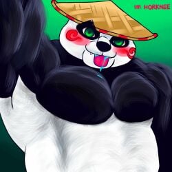 akai bara blush furry im_horknee mobile_legends mobile_legends:_adventure mobile_legends:_bang_bang muscular muscular_male nude panda smile solo tongue tongue_out