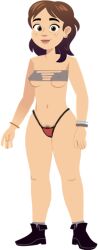 1girls breasts emilia_(stop_sexual_abuse) female female_only freckles light-skinned_female psa pubic_hair pubic_hair_peek stop_sexual_abuse thick_thighs underboob unknown_artist wide_hips youtube