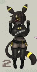 1girls 2020s 2022 adoptable anthro anthro_only anthrofied belt big_breasts black_body black_fur black_hair boots breasts cleavage collar ear ears_up edit edited eyebrows_visible_through_hair eyelashes female female_only fur furry furry_breasts furry_ears furry_female furry_only furry_tail game_freak hair hips humanoid looking_at_viewer markings nightlycatgirl nintendo no_dialogue no_humans number partially_clothed partially_clothed_female pokémon pokémon_(species) pokemon pokemon_gsc pokephilia red_eyes revealing revealing_clothes suggestive suggestive_look tail thick_thighs thighs two_tone_body two_tone_hair two_tone_tail umbreon