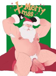 christmas chubby fabssdaf long_beard male male_focus male_only old_man precum santa_claus white_hair