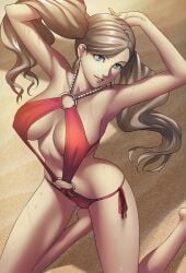 alternate_costume ann_takamaki atlus breasts female female_only persona persona_5 rondeu solo swimsuit