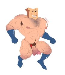 bara fabssdaf gay hairy male male_focus male_only muscular muscular_male powdered_toast_man ren_and_stimpy tagme thong yaoi