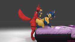 16:9 3d 3d_(artwork) 3d_model animal_crossing ankha ankha_(animal_crossing) ankha_(hazeker) anthro anthro_only crossover doubutsu_no_mori female five_nights_at_freddy's foxy_(fnaf) hazeker hi_res male male/female nairu_(doubutsu_no_mori) nintendo no_humans pinkiraspberry scottgames video_games widescreen