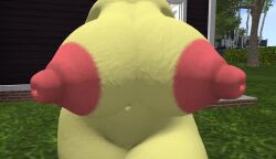 3d animated big_breasts breasts bulging_nipples excessive_size female ferialexonar fur huge_breasts mp4 nipples no_sound pokemon pokemon_(species) tagme typhlosion video