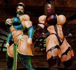 2girls 3d abs athletic athletic_female big_breasts breasts busty cleavage curvaceous curves curvy demon_girl edenian female female_only fishnets hair hips hourglass_figure huge_breasts humanoid hybrid kitana kitana_(mk9) large_breasts legs mask medium_hair midway mileena mileena_(mk9) monster monster_girl mortal_kombat mortal_kombat_(2011) muscles muscular muscular_female narrow_waist navel netherrealm_studios outworld outworlder sevenarts sharp_teeth sisters stomach straight_hair tarkatan thesevenartsx thick_thighs thighs toned toned_female video_game voluptuous wide_hips yellow_eyes