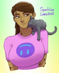 2021 cat cookie_girl cookie_tf domestic_cat feline huge_breasts kelly_(sparklinglava) non_sexual pet sparklinglava wholesome