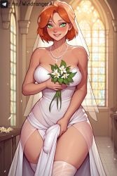 ai_generated dota dota_2 futanari red_hair wedding_dress windranger windrangerai