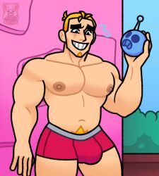 bara big_muscles brawl_stars gay grom_(brawl_stars) male_focus male_only manly ornyrabi77 pecs the_ornyrabi77 therabit underwear