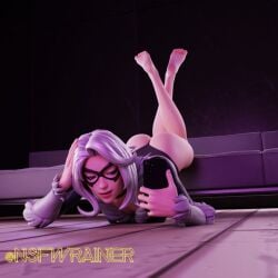 3d ass black_cat_(fortnite) black_cat_(marvel) feet feet_up felicia_hardy fortnite marvel marvel_comics spider-man_(series)