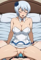 ai_generated fairy_tail missionary_position strap-on yukino_aguria yuri