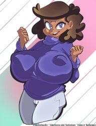 amphibia bootlegjones disney huge_breasts milf mrs._boonchuy oum_boonchuy sweater