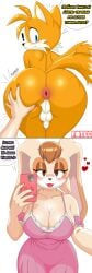 2_tails anus anus_close-up anus_focus ass ass_expansion ass_focus ass_grab ass_grab_(another) ass_grabbing ass_up asshole balls ballsack big_ass big_booty big_breasts big_butt big_tail blue_eyes blush booty brown_eyes brown_hair bubble_ass bubble_butt busty cellphone cream_fur dick español fotec fox fox_boy fox_ears fox_humanoid fox_tail fur furry furry_ass furry_breasts furry_ears furry_female furry_male furry_only furry_tail grabbing grabbing_ass grabbing_from_behind lips lipstick little_dick little_penis mature mature_female mature_furry miles_tails_prower milf mobian mobian_(species) mobian_fox mobian_rabbit naked_male_with_clothed_female nude nude_furry nude_male penis perineum photo picture pink_dress rabbit rabbit_ears rabbit_girl rabbit_humanoid red_lips red_lipstick seducing seduction seductive seductive_body seductive_eyes seductive_look seductive_mouth seductive_pose seductive_smile sega small_penis small_penis_adoration small_penis_appreciation smartphone sonic_(series) sonic_the_hedgehog_(series) spanish spanish_text tail tails tails_the_fox taking_picture taking_video talking talking_to_another testicles text text_box text_bubble thick thick_ass thick_hips thick_thighs thighhighs thighs two_tails vanilla_the_rabbit video_game video_game_character video_games yellow_fur