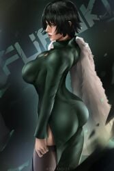 1girls arm_up ass ass_in_dress bangs big_ass big_breasts big_butt bob_cut breasts bubble_ass bubble_butt busty clothed clothing coat covered_navel covered_pussy curvaceous curvy curvy_body curvy_female curvy_figure dark_green_hair dark_hair dat_ass dress esper eye_contact eyelashes female female_focus female_only fringe fubuki_(one-punch_man) glowing_eyes green_background green_eyes green_hair hand_up highres hips hourglass_figure huge_ass large_ass large_breasts legs light-skinned_female light_skin lips lipstick long_sleeves looking_at_viewer medium_hair one-punch_man psychic red_lips red_lipstick short_hair side_view sideboob slim slim_waist solo solo_female solo_focus stockings telekinesis thick thick_ass thick_legs thick_thighs thighs thin_waist tight_clothing tight_dress voluptuous waist we1cometoparadiseart welcometoparadise wide_hips wtparadise