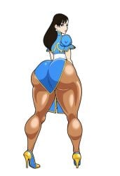 1girls ai_generated bottom_heavy bubble_ass bubble_butt bunanza_ chun-li fat_ass full_body heels perfect_body posing_for_the_viewer presenting_hindquarters solo standing street_fighter tagme toned_legs