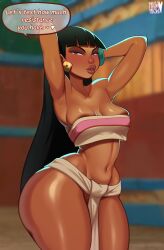 1girls ass black_hair breasts chel dark-skinned_female dark_skin dreamworks english_text female long_hair moshimashi tagme text the_road_to_el_dorado thick_ass thick_thighs thighs wide_hips