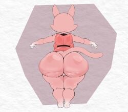 1girls anthro ass ass_focus big_ass bubble_butt cellulite clothing dat_ass fat_ass feline female female_only huge_ass large_ass panties pink_body purple_yoshi_draws rear_view shima_luan solo super_planet_dolan tail thick_ass thick_thighs wide_hips