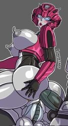 1robot_girl 2d 2robot_boys alternate_version_available anal autobot balls big_breasts big_penis blue_eyes blush breasts d-16 dicks_out elita_one erect_nipples helmet legs_apart long_nipples looking_at_viewer looking_back lordstars metallic_body nipples no_bra no_panties nude offscreen_character penis pussy robot_humanoid straight tagme thick_thighs thighs transformers transformers_one watermark