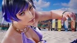 beach bikini breasts cleavage female female_only reina_mishima tekken tekken_8