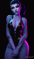 3d ai_generated amelie_lacroix bed bikini blizzard_entertainment moonliai overwatch overwatch_2 render wallpaper widowmaker