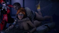 3d angry angry_face angry_sex arkham_knight barbara_gordon batgirl batman:_arkham_knight batman_(series) drugged drugged_sex drugs father_and_daughter glasses grabbing grabbing_from_behind grabbing_shoulder handcuffed handcuffs harley_quinn harley_quinn_(classic) incest james_gordon male_on_top night nude_female oedy69 older_male orange_hair sex_toy sfm source_filmmaker tagme