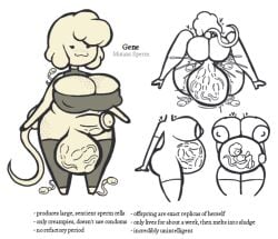 :3 aplovestudio cum cum_inside freckles futanari huge_balls huge_breasts hyper_sperm impregnation mating_press original_character pregnant shortstack sperm_cell sperm_cell_with_face tail text