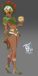 1boy aztec big_butt brown-skinned_femboy brown-skinned_male bulge femboy genderswap_(ftm) latino native_american_male purple_eyes rule_63 sandals solo sombra trapgears