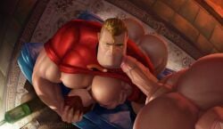 3boys bob_parr breasts dilf gay gay_sex group_sex muscular_male nipples pecs the_incredibles