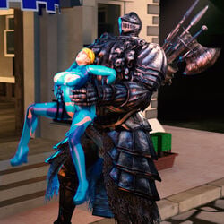 151 1boy 1girls 3d areola armor axe balls blonde_hair bodysuit breasts cleavage closed_helmet clothed_sex crossover crotchless curvy dark_souls erect_nipples erection exposed exposed_balls exposed_breasts exposed_nipples exposed_penis exposed_pussy female femsub hair headgear heels helmet highres huge_breasts huge_penis human knight large_balls male male_on_female maledom metroid night nintendo nipples no_bra no_panties outdoors penis pussy rape samus_aran sex size_difference skin_tight source_filmmaker spear straight thigh_strap torn_clothes torso_grab weapon zero_suit