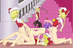 flandre_scarlet four_of_a_kind_(touhou) futanari intersex remilia_scarlet tagme touhou