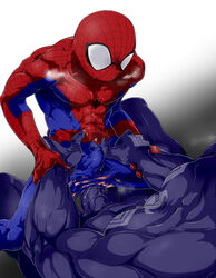 anal gay male male_only marvel marvel_comics multiple_males penetration penis spider-man spider-man_(series) tagme torn_clothes venom venom_(marvel) visible_penis_shape yaoi