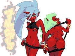 2demons demon_girl horn kneesocks_daemon panty_&_stocking_with_garterbelt red_skin scanty_daemon seven_nights tagme