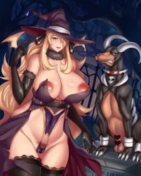 animal_genitalia animal_penis areola areola_slip armwear big_breasts big_penis blonde_hair breasts canid canine canine_penis censored clothing curvaceous curvy_figure cynthia_(pokemon) detached_sleeves duo female feral forest fur_trim_(clothing) genitals hair hair_over_eye halloween_costume hat headgear headwear hi_res houndoom huge_breasts huge_cock human imminent_bestiality imminent_sex interspecies legwear long_hair looking_back male male/female mammal night nintendo nipple_slip one_eye_obstructed penis plant pokémon_(species) pokemon pokemon_champion pokemon_dppt pubic_hair thick_thighs thigh_highs tree video_games voluptuous wand wide_hips witch_hat yasuaki023 zoophilia