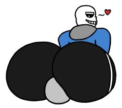 2boys anon ass ass_focus big_ass big_butt black_pants bubble_ass bubble_butt faceless_male facesit facesitting femboy gay heart huge_ass looking_at_partner looking_down monster sans sitting_on_face sitting_on_person skeleton smile undertale undertale_(series) white_background wik45