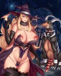 animal_genitalia animal_penis areola areola_slip armwear big_breasts big_penis blonde_hair breasts canid canine canine_penis censored clothing curvaceous curvy_figure cynthia_(pokemon) detached_sleeves duo erection female feral forest fur_trim_(clothing) genitals hair hair_over_eye halloween_costume hat headgear headwear hi_res houndoom huge_breasts huge_cock human imminent_bestiality imminent_sex interspecies legwear long_hair looking_back male male/female mammal night nintendo nipple_slip one_eye_obstructed penis plant pokémon_(species) pokemon pokemon_champion pokemon_dppt pubic_hair thick_thighs thigh_highs tree video_games voluptuous wand wide_hips witch_hat yasuaki023 zoophilia