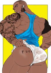 absol_(dkqthf) abusorun bara biceps bodybuilder broad_shoulders daddy dilf gay male male_only manly mature_male muscular muscular_male older_male thick_neck uncle zaddy