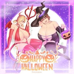 2girls ass big_ass big_breasts big_butt bikini blonde_hair bottom_heavy breasts brown_hair bust busty butt chest chubby chubby_female cleavage collar cosplay curvaceous curvy curvy_figure cute cute_face devil_costume devil_horns devil_tail devil_wings digital_drawing_(artwork) digital_media_(artwork) enormous_breasts eyebrows eyelashes eyes fake_horns fake_tail fake_wings female female_focus female_only gigantic_breasts hair hair_bun halloween heels high_heel_boots high_heels hips hourglass_figure huge_ass huge_breasts human hyper_breasts large_ass large_breasts legs light-skinned_female light_skin lily_(riukykappa) lips long_hair marian_(riukykappa) massive_breasts mature mature_female milf mother mother_and_daughter multiple_girls my_lustful_mom navel older_female original original_character original_characters red_bikini riukyart riukykappa short_hair short_twintails thick thick_hips thick_legs thick_thighs thighs top_heavy top_heavy_breasts trident upper_body voluptuous voluptuous_female waist wide_hips witch_costume witch_hat