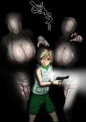 1boy 1futa 1girls 2d 2d_(artwork) areola_slip big_breasts big_penis blood_stain bottomless bubble_head_nurse bursting_breasts cleavage clothed clothing creepy faceless_female female firearm flaccid fully_clothed futanari genderswap_(ftm) grey_body grey_skin gun handgun heather_mason height_difference horror huge_breasts human humanoid humanoid_penis kurarensuu larger_female larger_futanari light-skinned_male light_skin male massive_breasts monster monster_girl mosaic_censoring mostly_clothed nail_polish name_tag nervous no_bra no_underwear nurse nurse_(silent_hill) nurse_cap nurse_uniform overflowing_breasts pale_skin penis penis_out red_nails rule_63 shadow silent_hill silent_hill_2 silent_hill_3 size_difference smaller_male stained_clothes standing thick_thighs thighhighs veins veiny veiny_breasts weapon white_legwear white_thighhighs wristwear zettai_ryouiki