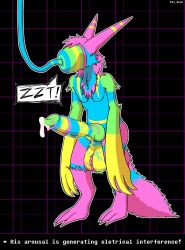 animal_genitalia animal_penis anthro balls big_penis bodily_fluids canine_genitalia canine_penis cum cum_drip cum_on_penis deltarune dripping erection fur genital_fluids genitals hi_res huge_cock knot male male_only multicolored_body multicolored_fur multicolored_penis penis quillbear simple_background solo undertale_(series) video_games werewire